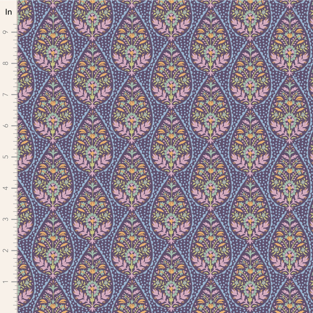 Tilda Patchwork Stoff Baumwolle - Sanctuary - Adina Eggplant